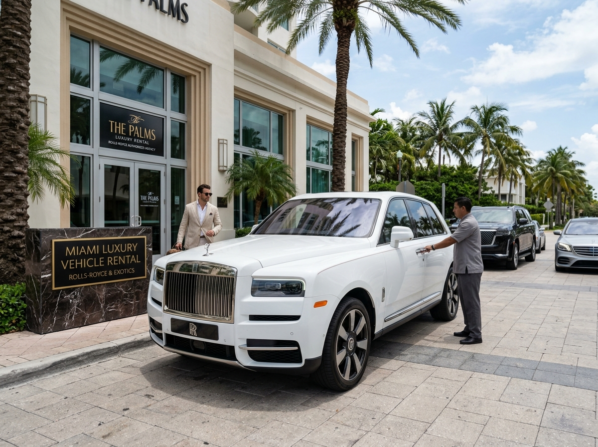Rolls-Royce brand logo luxury vehicle rental Miami