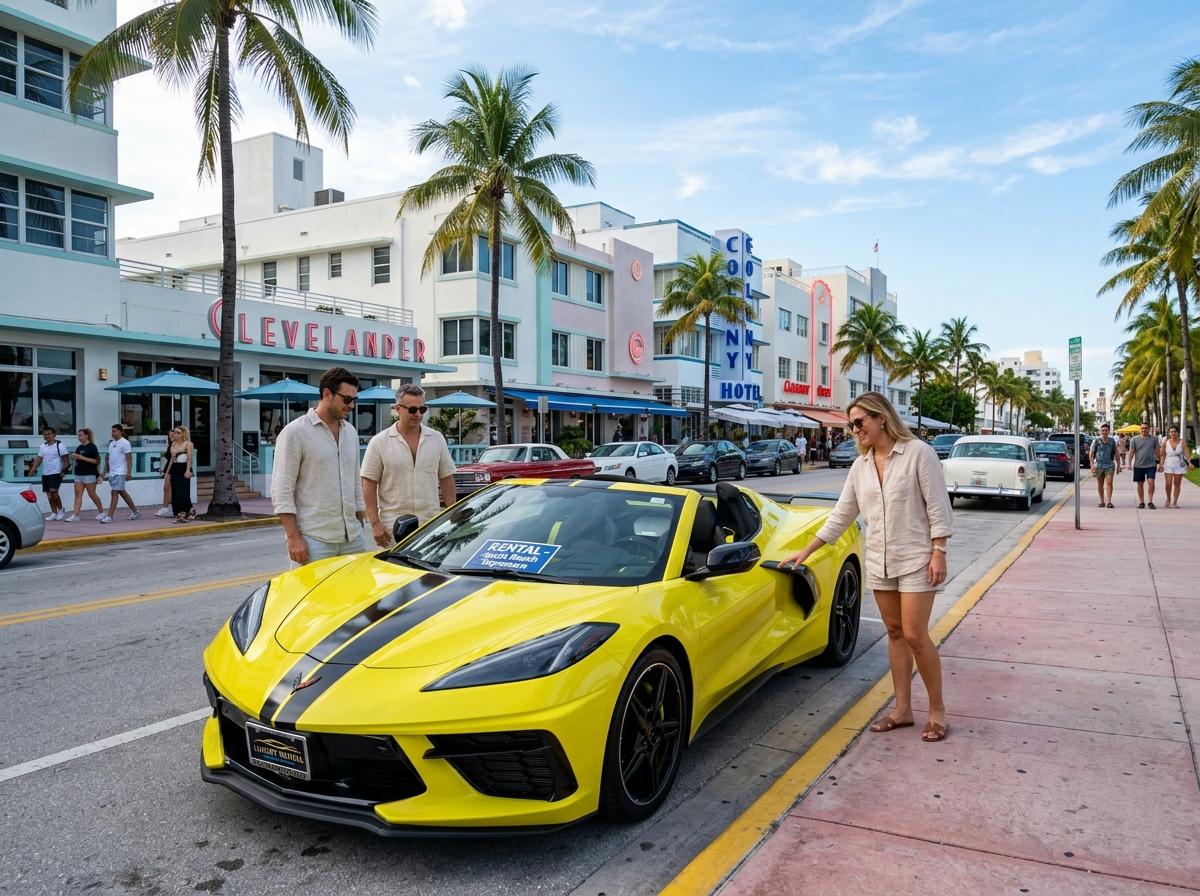 Chevrolet Corvette Z06 supercar rental South Beach Miami