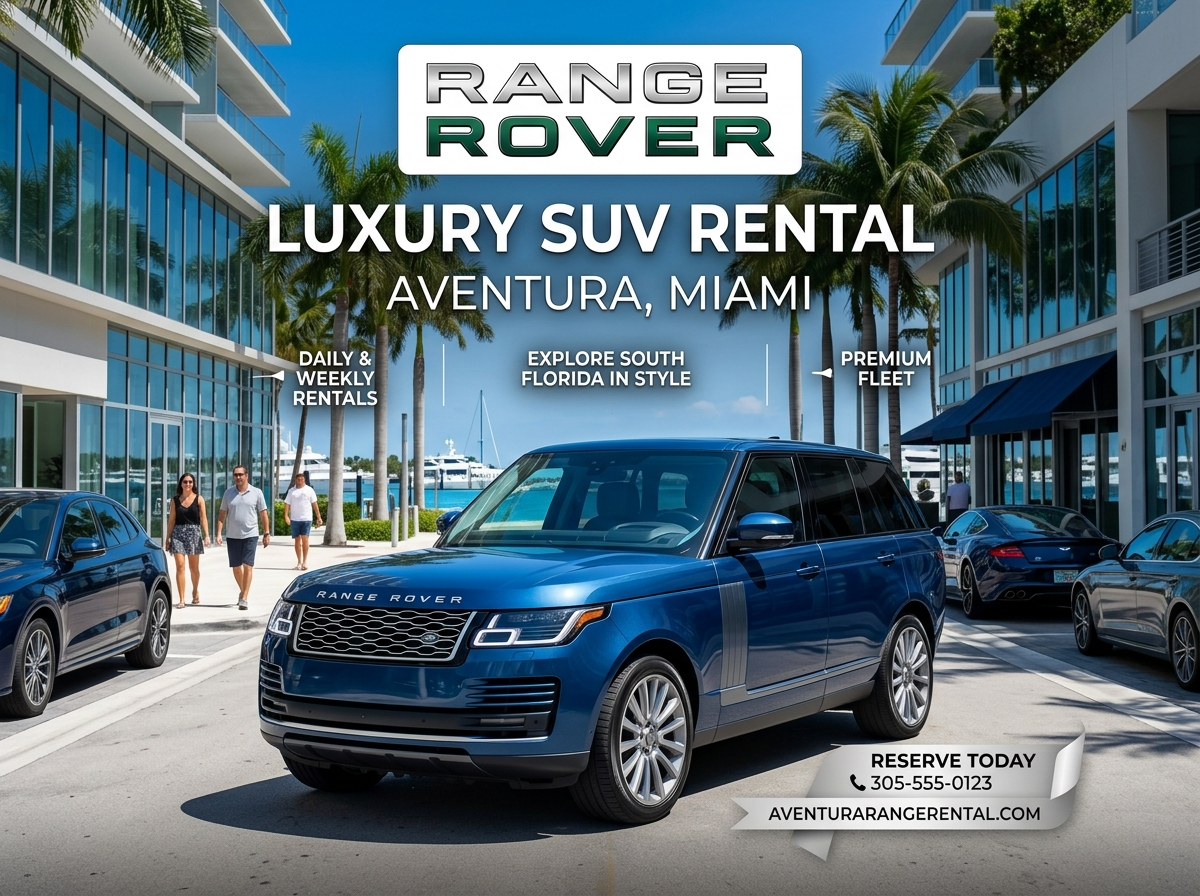 Range Rover brand logo luxury SUV rental Aventura Miami